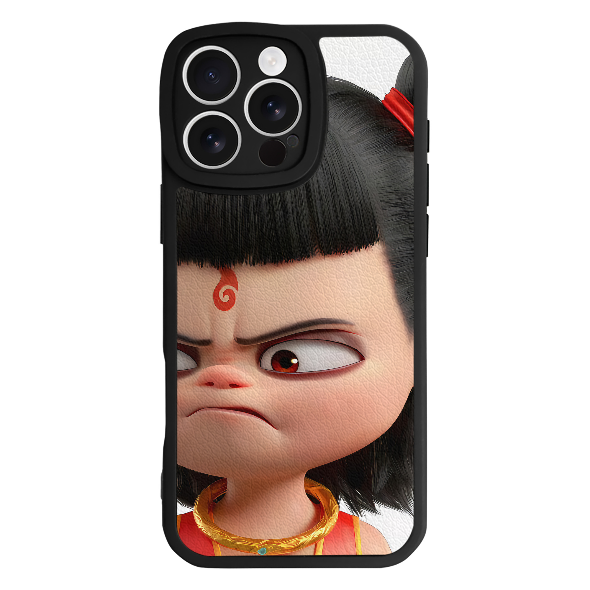 （画像用） Ne Zha 2 ナタ 魔童の大暴れ 【iPhone 16シリーズ対応】シリコンスマホケース（レザー調） 材質：シリコン